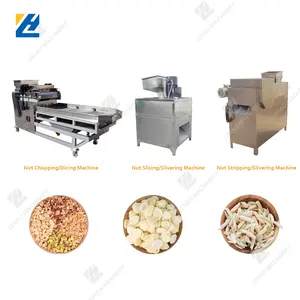Stainless steel nut cutter equipment peanut chopper peanut slicer slivering machine almond particle cutting machine