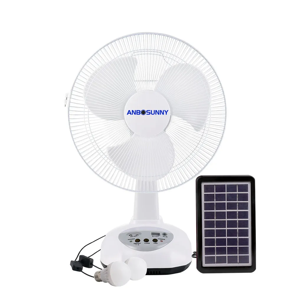 10 12 14 16 prix d'usine solaire rechargeable table mini ventilateurs tout à fait USB panneau solaire bureau ampoules LED pour la maison chambre