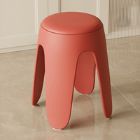Tabourets en plastique empilables extra épais, style victorien, pour entrée, bancs hauts amovibles pour la maison, chaises confortables pour une longue durée d'assise
