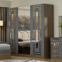 Ensembles de Chambre à Coucher Lit King Size Meubles en Bois Cadre MDF Complet Modernes Simples