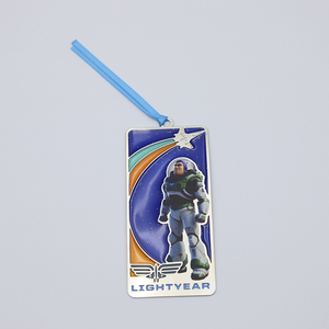 Marcapáginas de Metal Esmaltado Transparente con Diseño Personalizado de Películas y Cine, con Borla de Cinta - Product Image 3