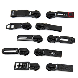 High Quality Black Handbag Rope Custom logo Metal Zip Pull Sliders Head Bag Zipper Puller for Bag With <strong>String</strong> - Product Image 5