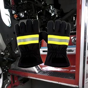Gants de pompier certifiés EN659, noirs, en cuir de vachette NOMEX, en aramide, ignifuges, imperméables, pour les opérations de sauvetage - Product Image 6