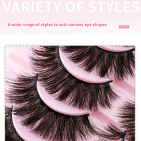 10 paires de faux cils 3D volumineux effet vison, cils en bande complète, effet naturel, plateau rose, vente en gros, OEM, marque privée