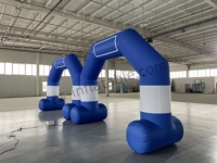Arche gonflable personnalisée entièrement imprimée avec base stable, en PVC imperméable, pour événements de course et marathons