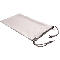 Pochette de rangement de lunettes de soleil en microfibre avec cordon de serrage et logo personnalisé