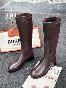 Bottes hautes pour femmes <span class=keywords><strong>en</strong></span> <span class=keywords><strong>cuir</strong></span> véritable noir haut de gamme, style western décontracté, avec plateforme unique et fermeture éclair arrière, chaussures tendance pour femmes - Product Image 4