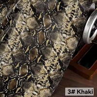 Tissu synthétique en similicuir PU gaufré motif serpent élastique pour vestes, robes et vêtements de mode
