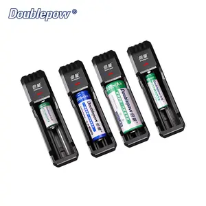 Doublepow UK03 3.7V Tunggal 10440 14500 16340 18650 26650 Sel Baterai Lithium USB Cerdas Cepat Charger