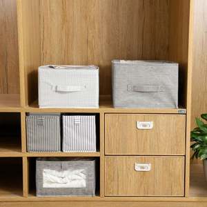 LOONDE 2022 New Non Woven Perspective <b>Drawer</b> <b>Storage</b> Box Folding Bin PVC Transparent Window <b>Storage</b> Box - Product Image 5