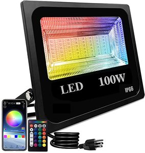 Đèn Chiếu Sáng Thông Minh Từ Xa Ứng Dụng Màu Trắng RGB Đèn An Ninh Chống Nước IP66 Nghe Nhạc Đèn Pha Tường Cây Sân Khấu Sân Vườn Đèn Chiếu Led - Product Image 1