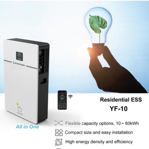 Sistema de Baterías Solares Todo en Uno de 5KWH-15KWH, 51.2V 100Ah, Apilable, 10KWH, Montaje en Pared, Híbrido, CAN - Product Image 2