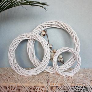 Vente chaude Noël fait à la main blanc en gros décoration saule couronne en osier - Product Image 2