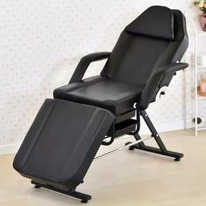 Lit de massage multifonction, fauteuil de soin du visage, pliable, réglable, lit de spa, salon de beauté, lit de tatouage, lit/chaise de beauté pour les cils avec tabouret - Product Image 5