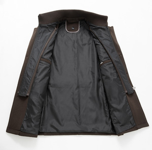 Chaqueta <span class=keywords><strong>de</strong></span> <span class=keywords><strong>Lana</strong></span> Tweed para <span class=keywords><strong>Hombre</strong></span>, Otoño-Invierno, Doble Cuello, Resistente al Frío, Gruesa y Larga, Estilo Ejecutivo - Product Image 6