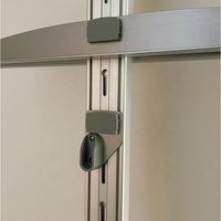 Armoire de dressing ouverte en alliage d'aluminium personnalisée, minimaliste et luxueuse, avec rangement pour vêtements en métal