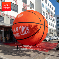 360 gonflable conception personnalisée 5m mascotte de basket-ball de dessin animé géant publicité ballons gonflables pour les événements en plein air