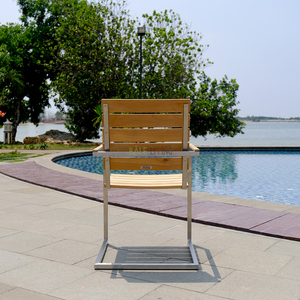 Silla de Comedor Praga, Fabricada con Madera de Teca Enriquecida y Cuero de Primera Calidad, una Pieza de Mueble Exquisita que Combina Durabilidad y Comodidad - Product Image 4