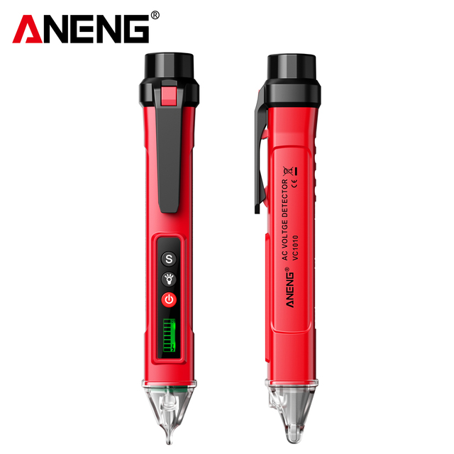 ANENG VC1010 Smart Digital LCD Display AC/DC Voltage Detectors 12-1000V Electric Sensor Test Pencil Meter Non-Contact Tester