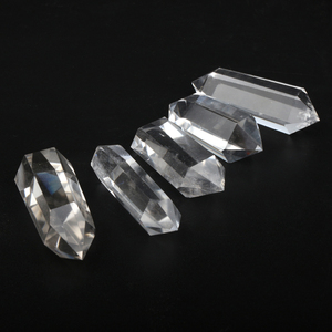 Pointe de cristal de quartz naturel transparent à double terminaison - Product Image 5