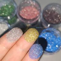 Prix usine Glitter Nail Crushed Diamonds Poudre Pigment Verre Réfléchissant Flash Petite Poudre De Diamant Concassé Pour Cosmétiques
