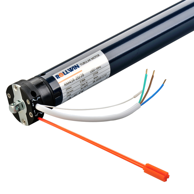 Modern AC Tubular 12V Motor for Curtains and Blinds IP44 Protection 20N.m Torque Automatic