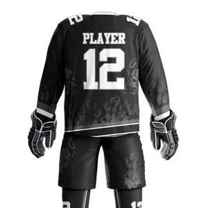 Uniforme de Hockey sobre Hielo de Diseño Personalizado de Alta Calidad, Conjunto de Jersey y Pantalones Cortos, 100% Poliéster, Corte Atlético, Venta al Por Mayor - Product Image 6