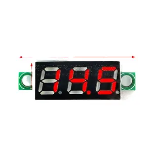 Voltímetro dc 0.28 ", super pequeno digital display digital ajustável três linhas DC0-100V voltímetro da bateria