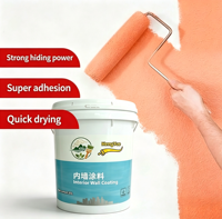 Peinture murale intérieure acrylique au latex, couleur personnalisée, protection UV, 20L, pour décoration de maison, application au pinceau, finition mate longue durée, vente en gros usine