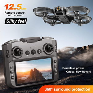 โดรนสำหรับผู้เริ่มต้น กล้อง FPV HD มอเตอร์แบบไร้แปรงถ่าน ระบบหลบหลีกสิ่งกีดขวาง โดรนแบบพับได้ พร้อมหน้าจอ LED ควบคุม - Product Image 4