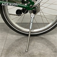 Béquille de vélo AGEKUSL pour vélo pliant Brompton Aline Cline Pline Tline 16'' en titane