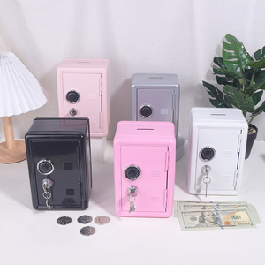 Cá Nhân Hóa Kim Loại An Toàn Hộp Cho Tiền Trẻ Em Con Heo Đất Ngân Hàng An Toàn Tiết Kiệm Tiền Khóa Tiền Tiết Kiệm Hộp Với Khóa Chìa Khóa Cho Trẻ Em - Product Image 6