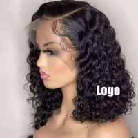 Perruques courtes bob pas chères avec dentelle frontale HD, perruques pour femmes, style brésilien et vietnamien, moelleuses et douces, pour femmes noires, en stock