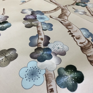 <span class=keywords><strong>Papier</strong></span> <span class=keywords><strong>peint</strong></span> en soie <span class=keywords><strong>multicolore</strong></span>, tapisserie avec fleurs brodées à la main, m - Product Image 3