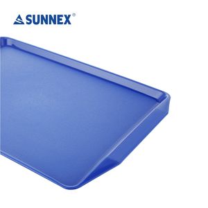 Sunnex, directo de fábrica, venta al por mayor, bandeja económica para servir comida rápida con asas laterales, sartenes azules de polipropileno para restaurante - Product Image 5