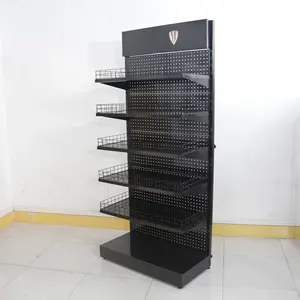 Large Capacity Store Phone Accessories Power Product Hardware Tools Makeup Food Metal Pegboard Display Stand Rack