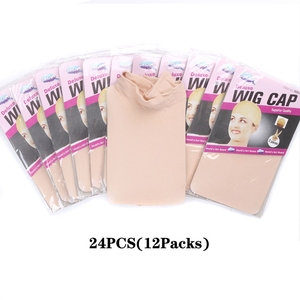 Bonnet de perruque en nylon respirant de haute qualité, très élastique, couleur noir et nude - Product Image 5
