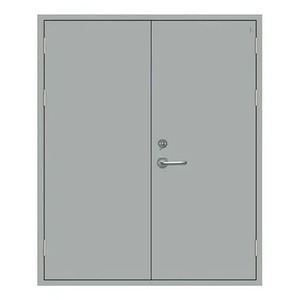 Puertas de salida de incendios comunales con clasificación de fuego de entrada de acero inoxidable modernas personalizadas Metal exterior insonorizado con superficie terminada - Product Image 1