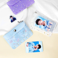 A7 poches de reliure en PVC transparent 6 trous fermeture à pression laser portefeuille porte-carte porte-clés pochette organisateur porte-monnaie pochettes de reliure