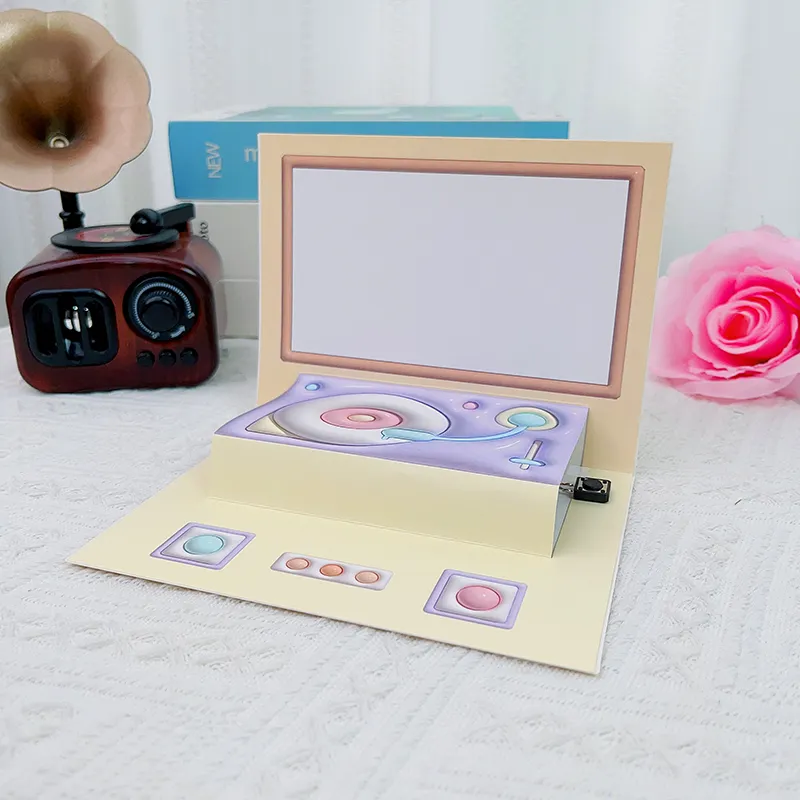 High technology small sound recorder for greetings cards recordable sound chip voice music invitation card