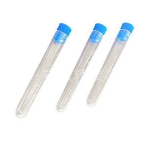 Seeking Excellence Test <b>Tubes</b> 10ml Graduated Capped PS <b>Plastic</b> 16x105mm For Lab Use - Product Image 1