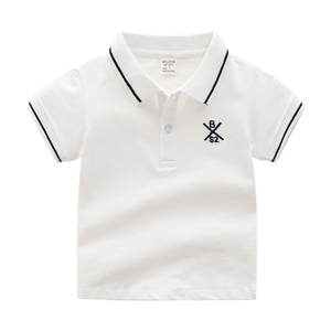 Camiseta de manga corta informal para niños, camisa básica de algodón para bebé con cuello POLO, patrón de animales de punto suave de talla grande - Product Image 2