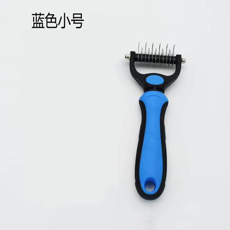 Large blue knot opening comb+comb arrangement