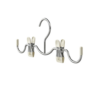 Short Neck Trouser Hanger With Clips Space Saving Wardrobe Storage Non Marking Non Slip Clothing Organizer - Product Image 5