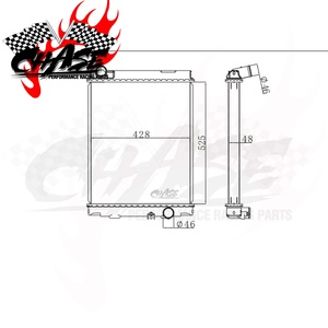 Radiador de coche compatible con MITSUBISHI FUSO <span class=keywords><strong>CANTER</strong></span>, 4D33, 4.2D, <span class=keywords><strong>2002</strong></span>, 48mm, MT ME413765, DA34616, FE73BN, 4M42, refrigeración de plástico y aluminio - Product Image 3