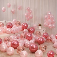 Ballon rond en latex rose pour mariage, cadeau d'anniversaire de bébé, décoration de nouvelle maison, ensemble de ballons de fête, respectueux de l'environnement, durable