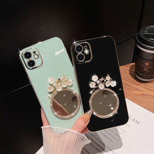 เคสโทรศัพท์มือถือ <span class=keywords><strong>iPhone</strong></span> 15 Pro <span class=keywords><strong>Max</strong></span> 14 13 12 11 <span class=keywords><strong>XS</strong></span> XR ลายดอกไม้ประดับเพชร 3 มิติ หรูหรา ชุบทอง ป้องกันการกระแทก - Product Image 3