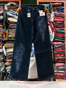 Nuovi Jeans Cargo da <span class=keywords><strong>Donna</strong></span> Traspiranti, Casual, con Ricami, Vestibilità Ampia, Gamba Dritta, <span class=keywords><strong>Pantaloni</strong></span> Lunghi in Denim, Jeans <span class=keywords><strong>Boyfriend</strong></span> all'Ingrosso - Product Image 2