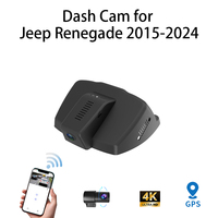 Caméra embarquée HD 4K pour Jeep Renegade 2015-2024 avec deux objectifs DVR avant et arrière, GPS, Plug and Play