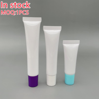 Tube à pression vide pour brillant à lèvres, transparent, noir, or, argent, LOGO personnalisé, 15ml, 10 pièces